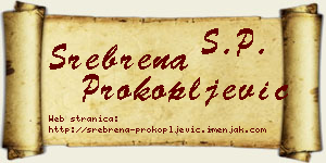 Srebrena Prokopljević vizit kartica